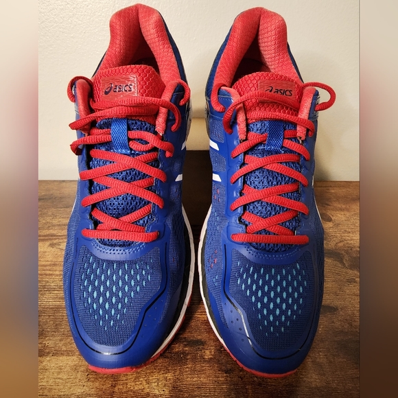 Asics Gel-kayano 22 Mens Blue, Red, White Size 10.5 - Picture 3 of 7
